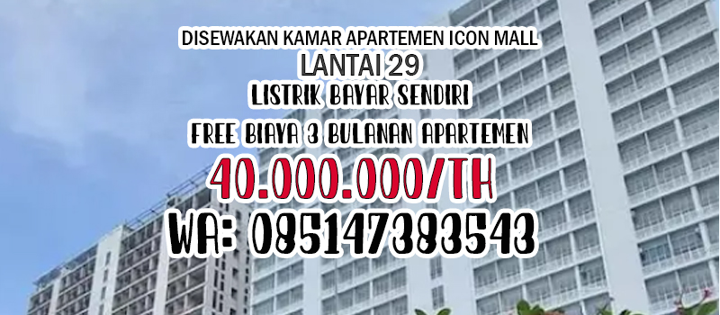 APARTEMEN ICON MALL LANTAI 29